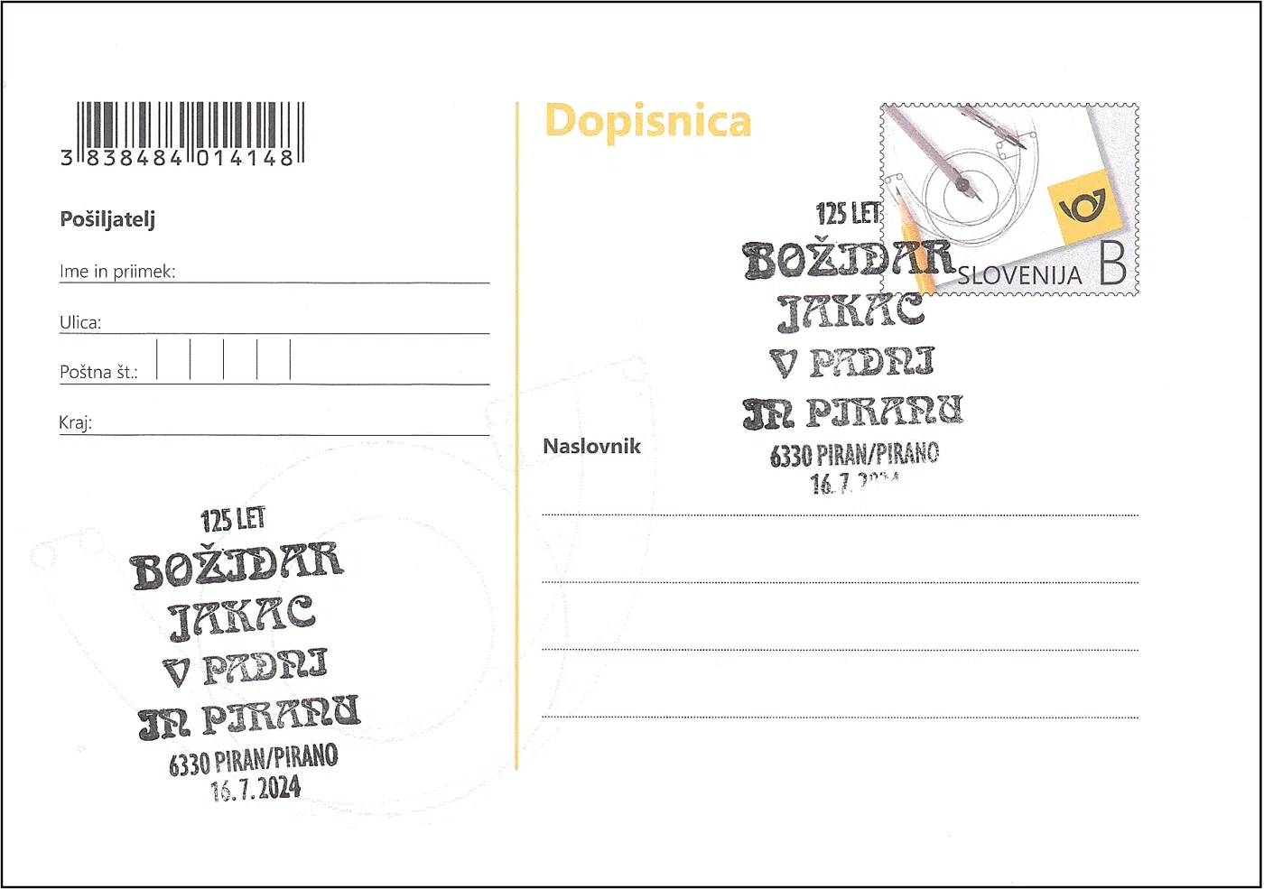 125 LET ROJSTVA BOŽIDARJA JAKCA